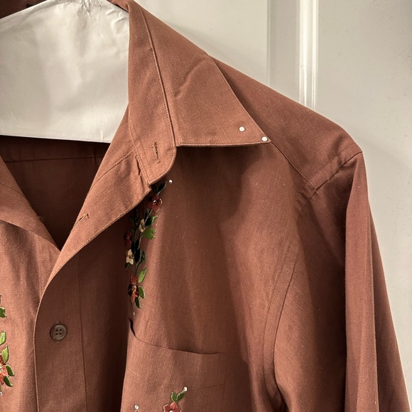 Vintage Men's 15 1/2 33-34 single needle tailoring
western shirt. - Picture 7 of 9